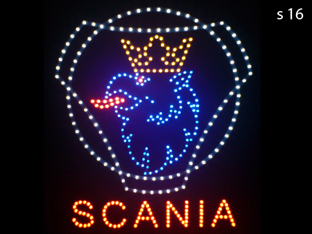 <scania led logo sign>